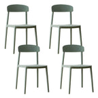 Scandinavian style low back kitchen and dining chair made of plastic and acrylic