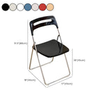 Modern collapsible open back side chair made of plastic and acrylic, ideal for kitchen and dining areas