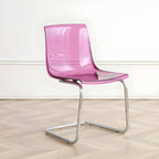 Scandinavian style plastic and acrylic non-upholstered side dining chair