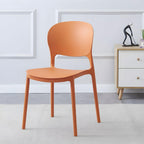 Scandinavian style stackable plastic and acrylic dining side chair for kitchen and dining