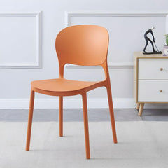 Scandinavian Style Plastic & Acrylic Stackable Kitchen & Dining Side Chair Dining Chairs