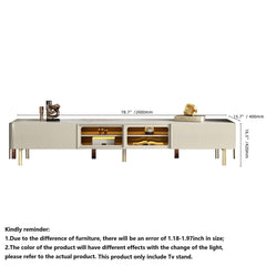 Modern Style TV Stand 78.7-Inch Media Console with Drawers