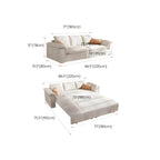 Nordic upholstered sofa bed with storage, 30.7 inches tall sleeper sofa for small spaces