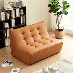 Brown/Black/White Nordic modern PU leather sofa lounge chair