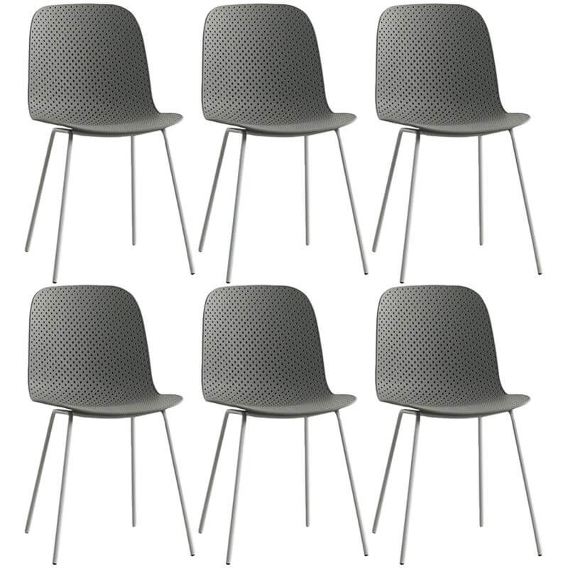 Scandinavian stackable kitchen chair with plastic and acrylic seat and metal legs