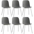 Scandinavian stackable kitchen chair with plastic and acrylic seat and metal legs