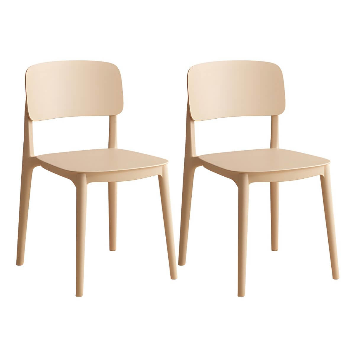 Scandinavian style stackable plastic and acrylic side chair for kitchen and dining