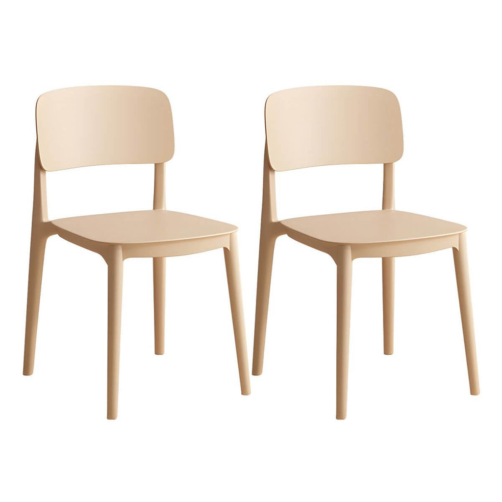 Scandinavian style stackable plastic and acrylic side chair for kitchen and dining