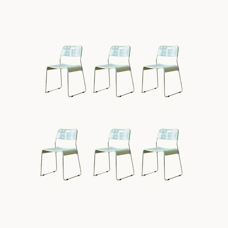 Stackable plastic and acrylic side chair for modern garden and dining use