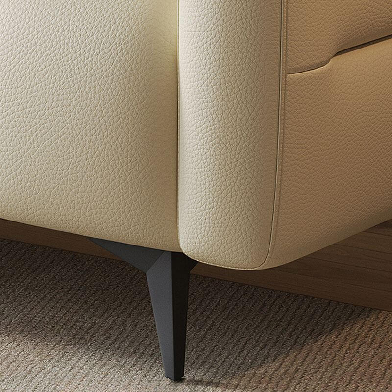 Synthetic Leather Arm-Included Cerulean Standard Sofa, Latex, Ultramarine, 83"L x 28"W x 33"H