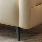 Synthetic Leather Arm-Included Cerulean Standard Sofa, Latex, Ultramarine, 83"L x 28"W x 33"H