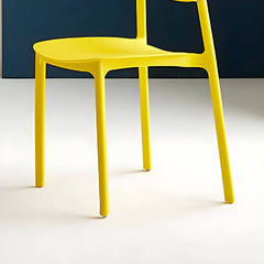 1 Piece Scandinavian Plastic & Acrylic Open Back Kitchen & Dining Side Chair Dining Chairs