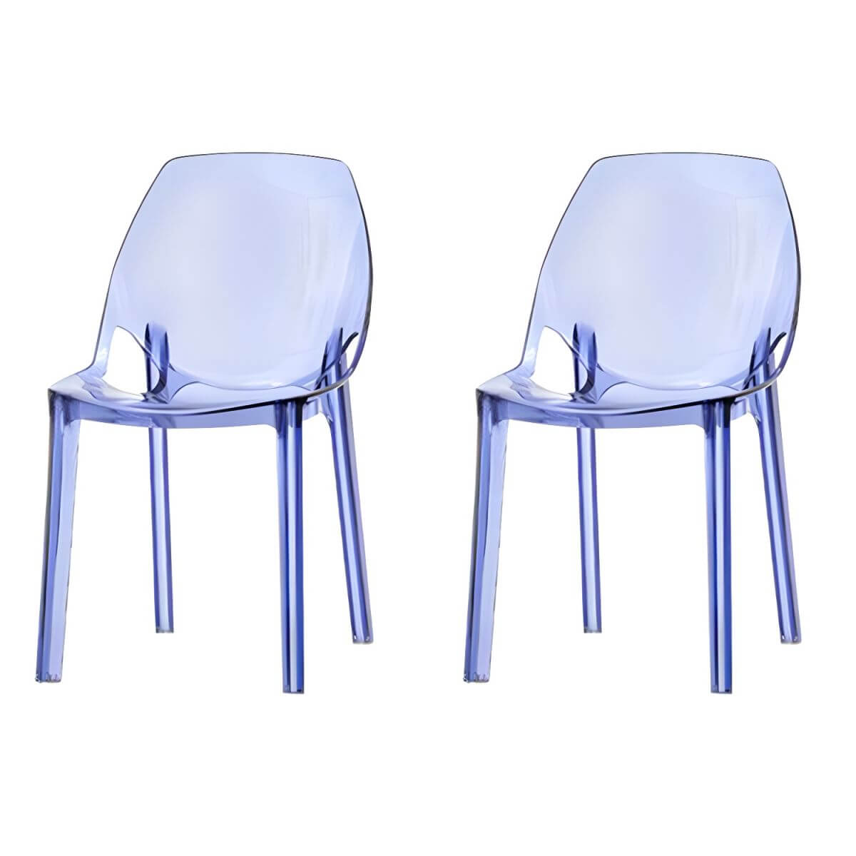 Armless acrylic side Parsons dining chair for indoor home use