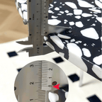 Half-elliptical terrazzo dining table with multicolor mosaic design, durable and stylish