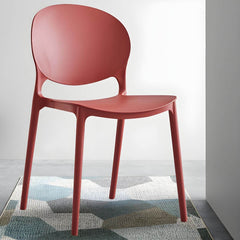 Modern Plastic Open Back Dining Side Chair 32"H Acrylic Dining Chair for Restaurant Dining Chairs