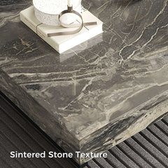Light Luxury Sintered Stone Rectangle Coffee Table