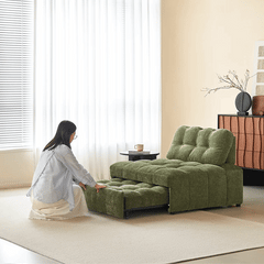 Cocochairs Modern Chenille Pull-Out Single Sofa Bed – Space-Saving Lounge & Guest Sleeper