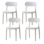 Modern Scandinavian dining chair made of plastic and acrylic, perfect for kitchen and dining areas