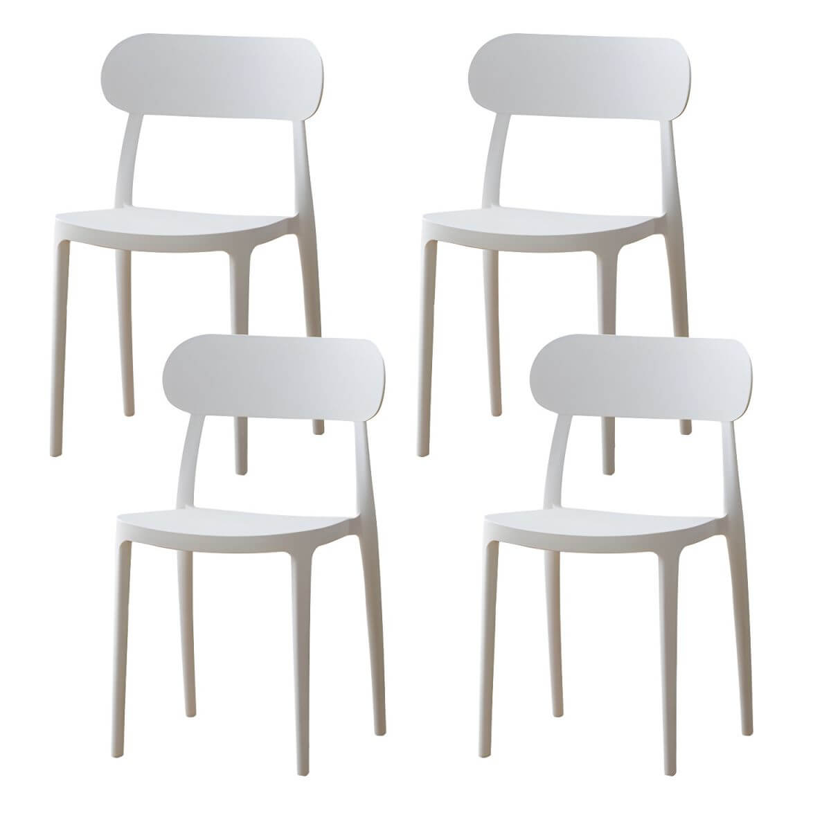 Modern Scandinavian dining chair made of plastic and acrylic, perfect for kitchen and dining areas