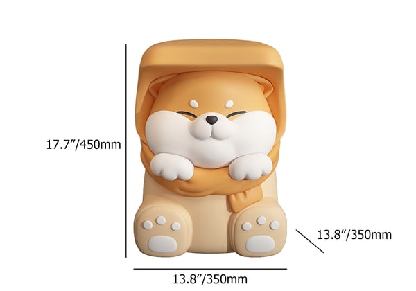Resin cute dog-shaped side table and footstool for living room floor