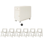 Expandable modern minimalist dining table set with chairs for stylish, space-saving meals