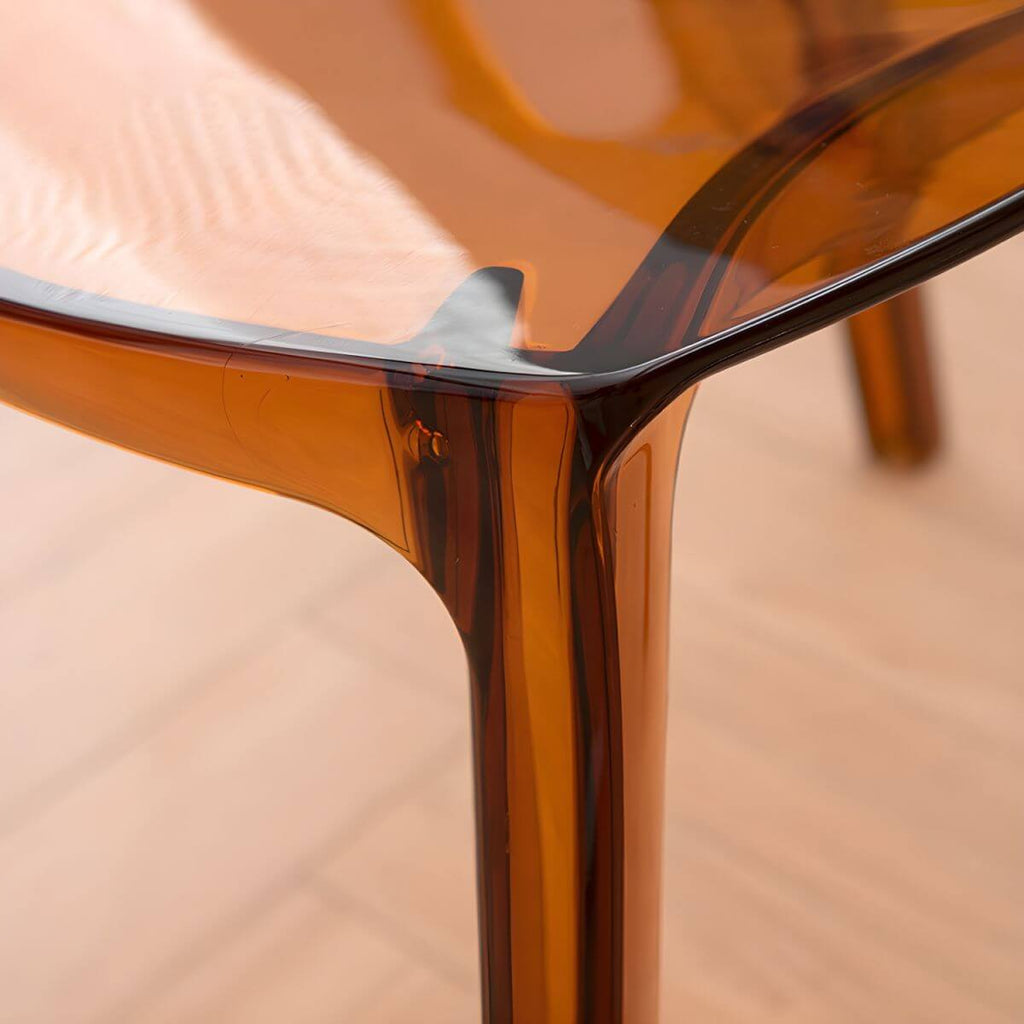 Armless acrylic side Parsons dining chair for indoor home use