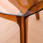 Armless acrylic side Parsons dining chair for indoor home use