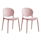 Modern acrylic dining side chair with open back, 32 inches tall, ideal for restaurant seating