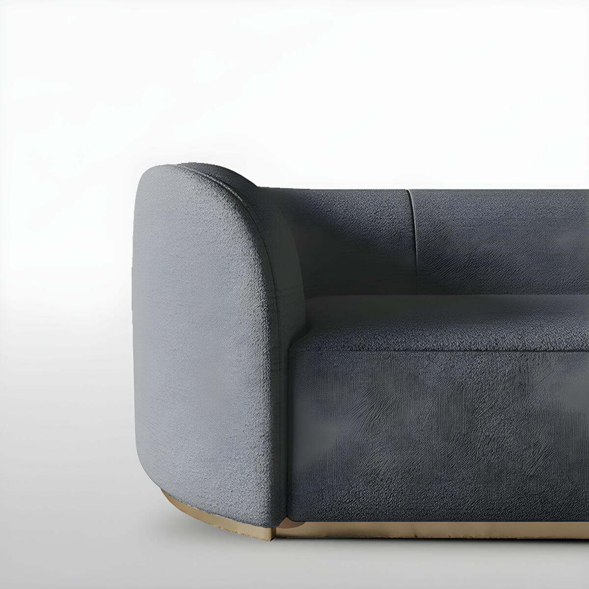 Ultra-modern polyester blend tuxedo arm sofa with tight back, 27.56 inches high sectional