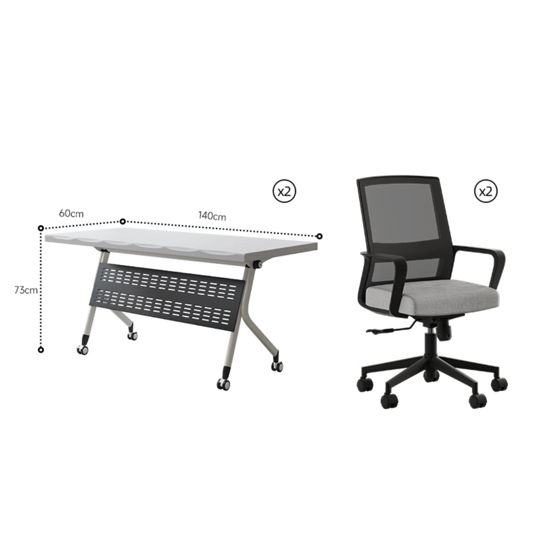 Foldable meeting table that is durable, lightweight, and easy to store