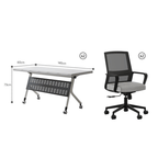 Foldable meeting table that is durable, lightweight, and easy to store