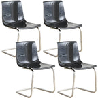 Scandinavian style plastic and acrylic non-upholstered side dining chair