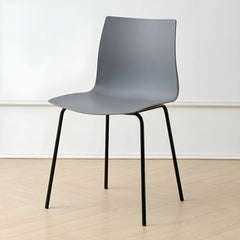 Modern Plastic & Acrylic Side Chair for Kitchen & Dining with Metal Legs Dining Chairs