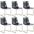 Scandinavian style plastic and acrylic non-upholstered side dining chair