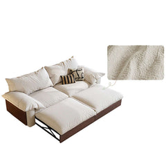 Japandi Pull-out Sofa Bed with Three Fabric Options Available