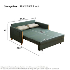 3 in 1 Sleeper Sofa Convertible Pull Out Couch Bed with Storage