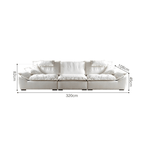 Ultra wide deep cream sailboat sofa with luxury modern minimalist design