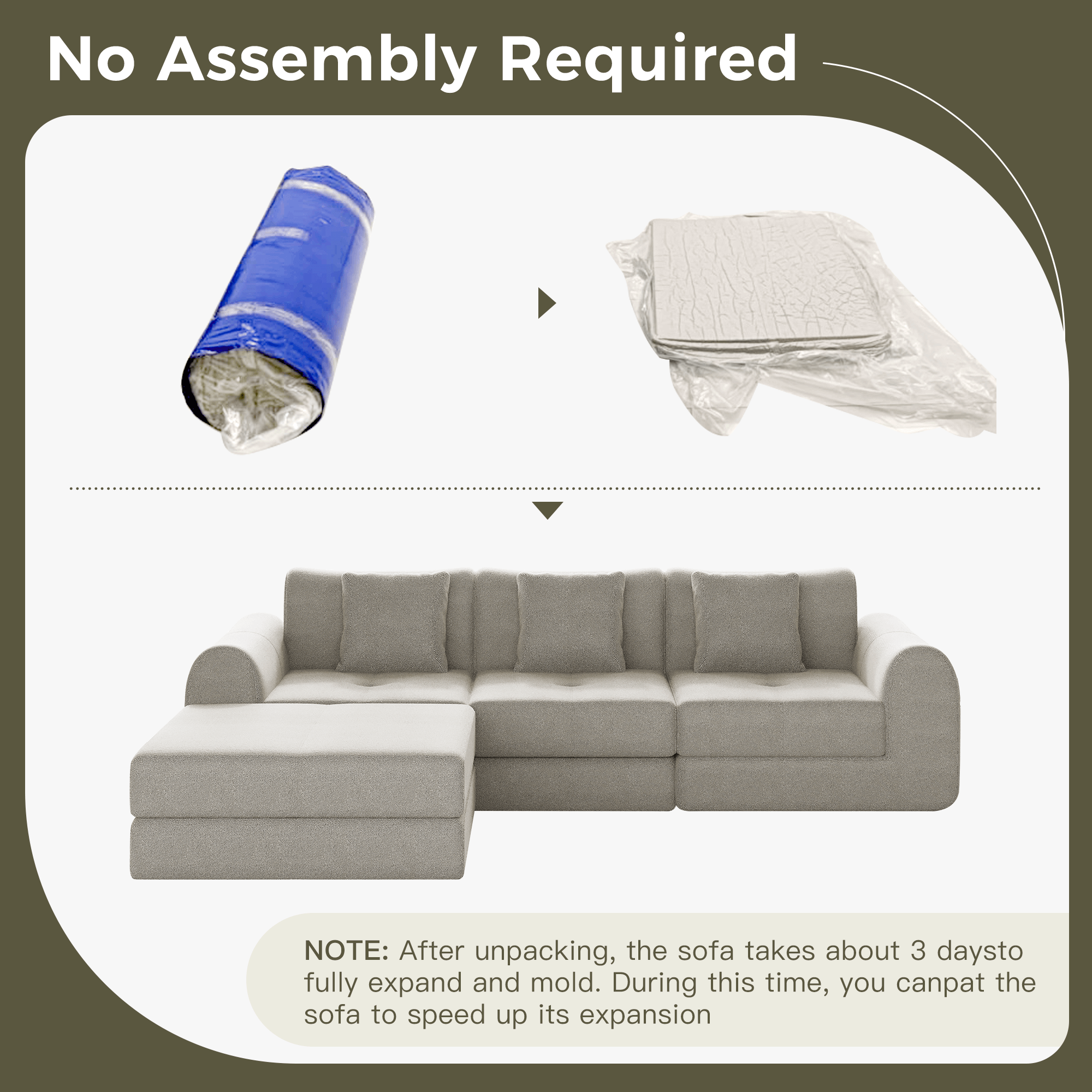 Modular convertible sofa bed that can be freely combined for versatile floor seating