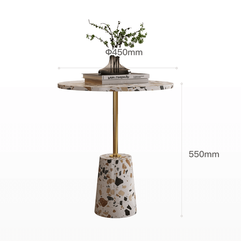 45cm terrazzo accent table with sophisticated design, perfect for home decor and easy placement