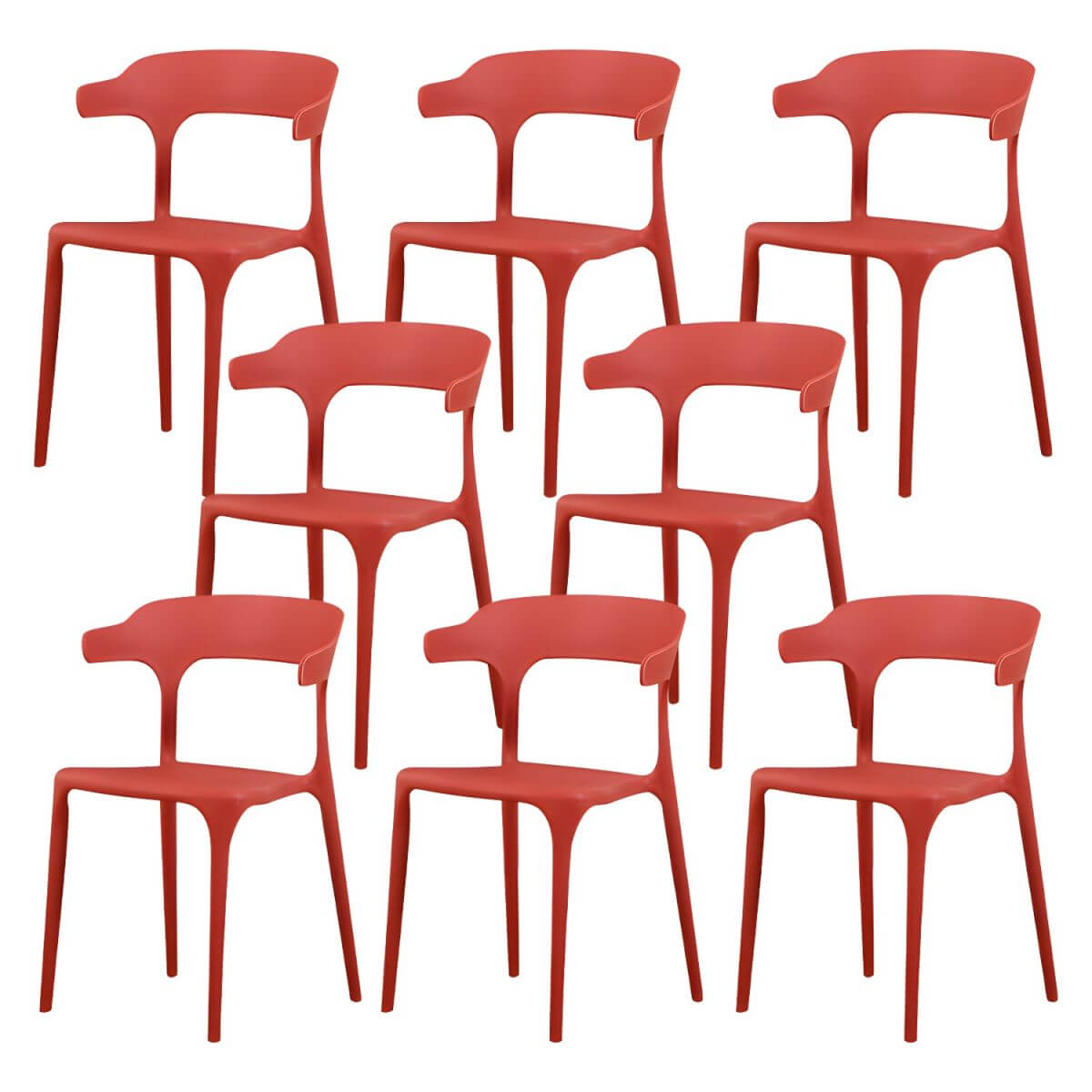 Stackable Nordic acrylic dining chair with armrest and clear acrylic legs