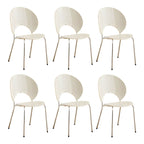 Scandinavian style stackable armless side chair made of plastic and acrylic for dining