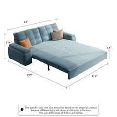 Modern Convertible Sleeper Sofa Bed with Storage Pull Out