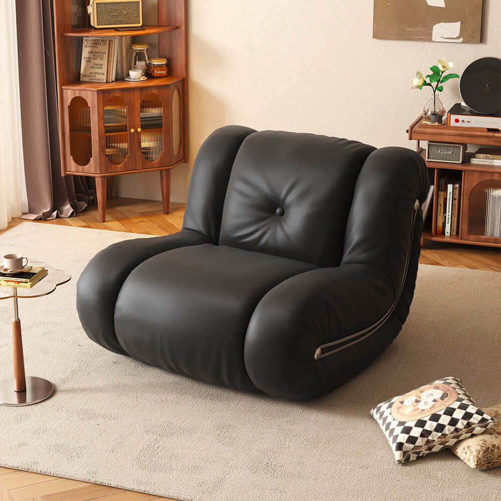 Comfortable rocking recliner sofa chair with ergonomic backrest for leisure and relaxation