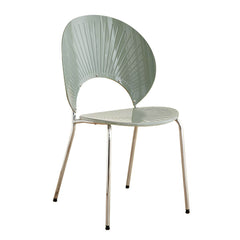 Scandinavian Style Stackable Armless Side Chair in Plastic & Acrylic Dining Chairs