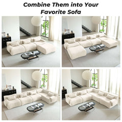 Modern Teddy Velvet Upholstered Sectional Sofa Modular Sofa