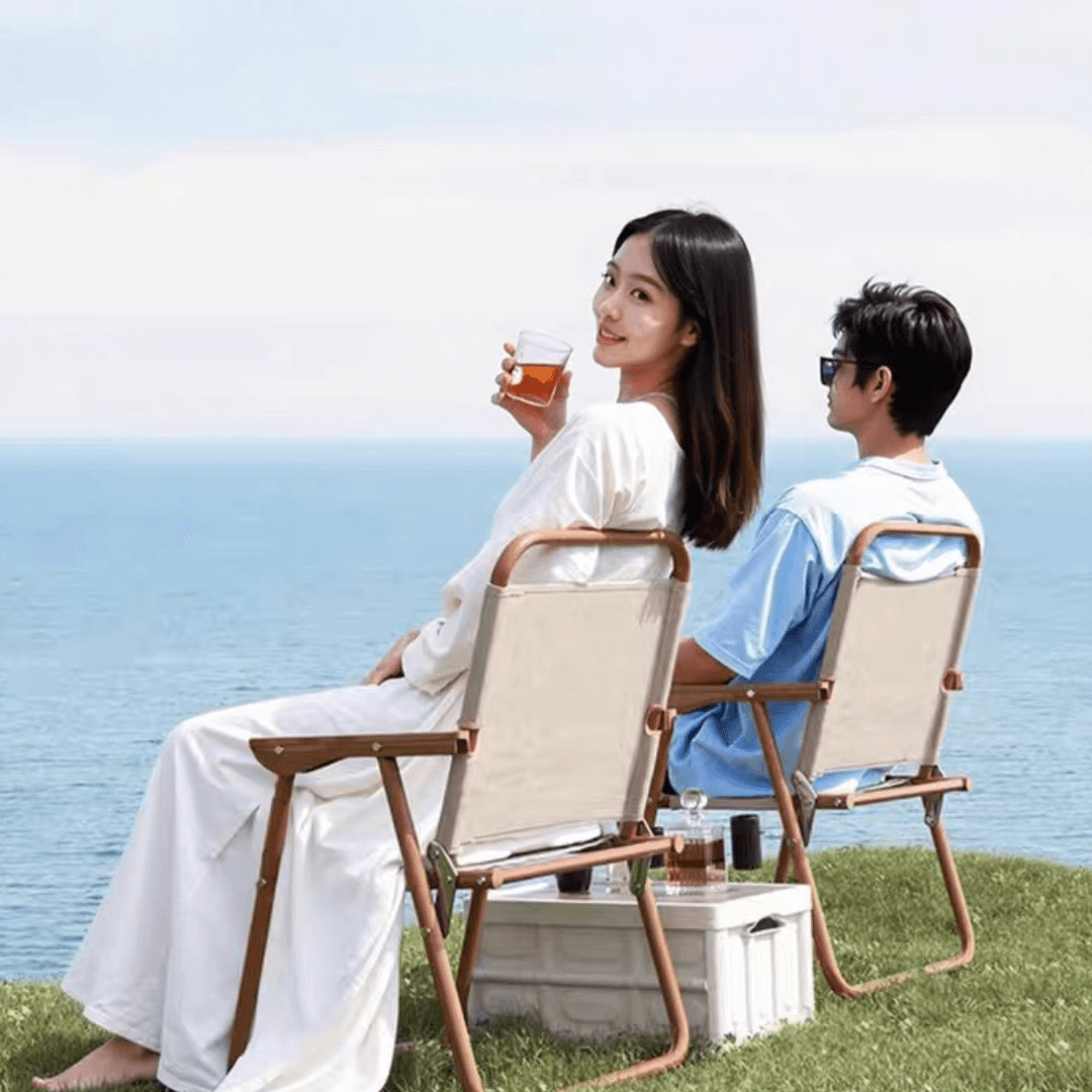 Foldable outdoor dining set with chairs and table, ideal for camping and backyard BBQs