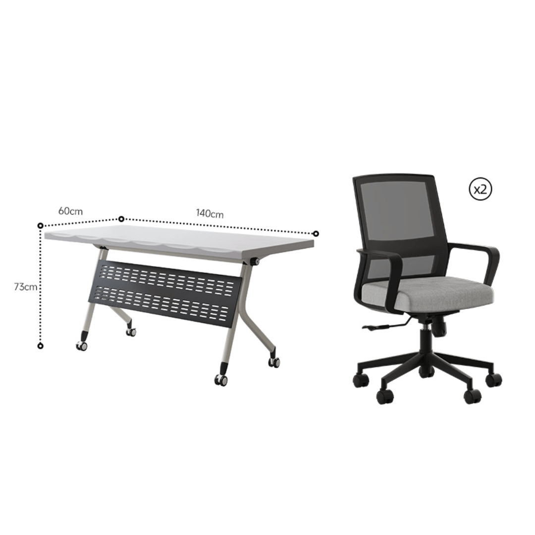 Foldable meeting table that is durable, lightweight, and easy to store