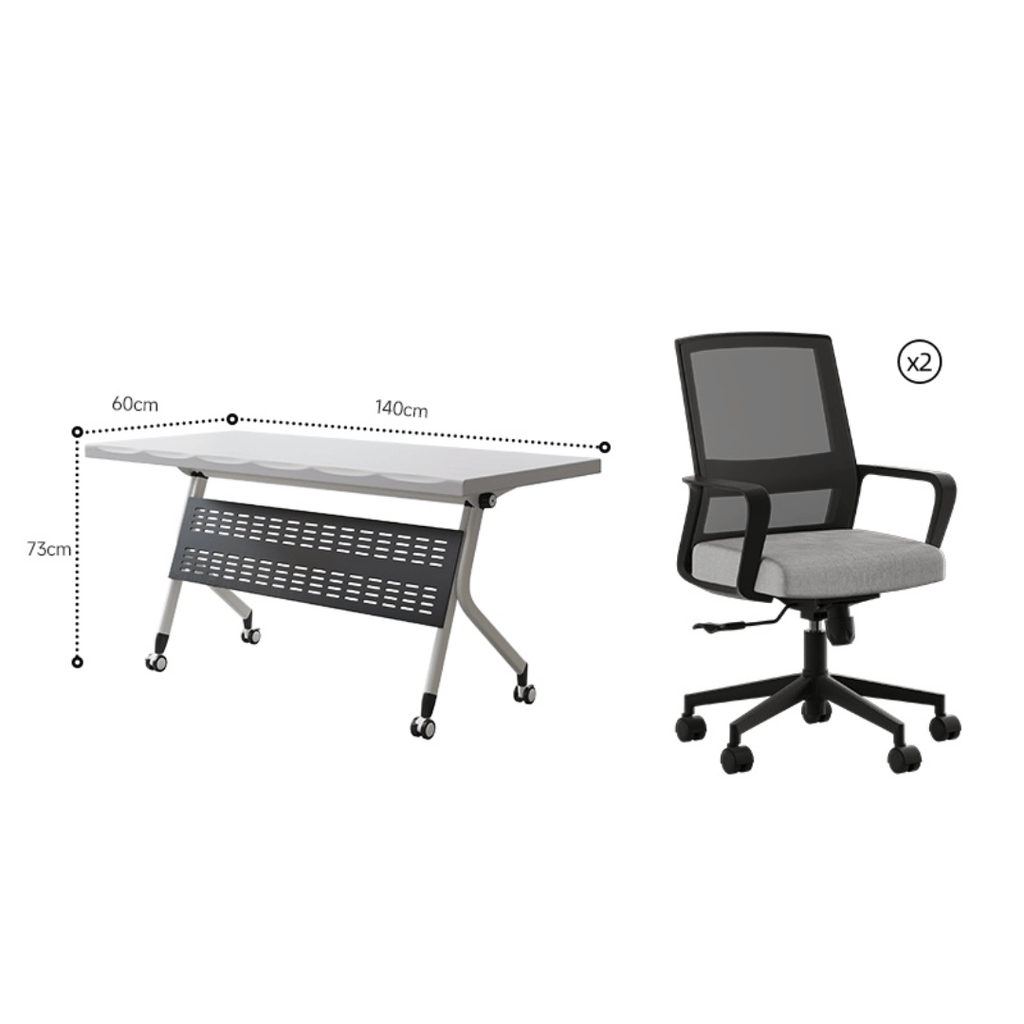 Foldable meeting table that is durable, lightweight, and easy to store