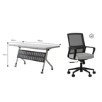 Foldable meeting table that is durable, lightweight, and easy to store