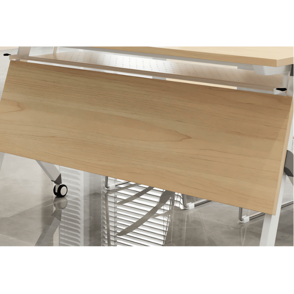 Folding table and chair set designed for versatile use in dynamic office spaces